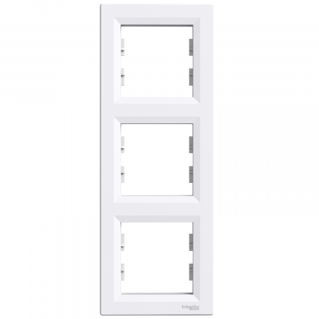 Prize si intrerupatoare - Rama Ornament 3 posturi verticala Schneider Asfora alb EPH5810321