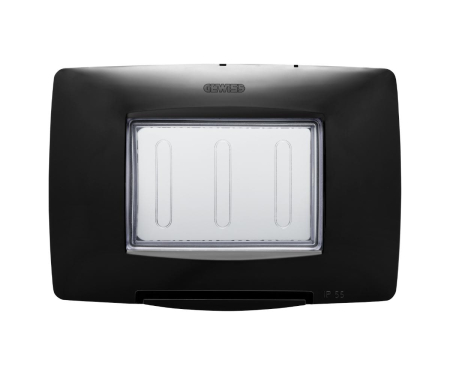 Prize si intrerupatoare - Rama Ornament 3M Gewiss Chorus IP55 negru GW16703TNN