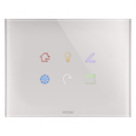 Rame ornament Chorus - Rama Ornament 3M ICE TOUCH KNX Gewiss Chorus 6 simboluri bej GW16946CL