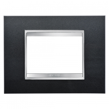 Prize si intrerupatoare - Rama Ornament 3M LUX Gewiss Chorus ardezie GW16203VA