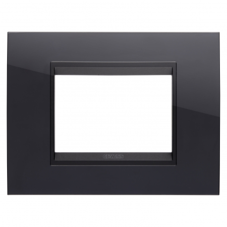 Prize si intrerupatoare - Rama Ornament 3M LUX Gewiss Chorus monocrom negru GW16203YN
