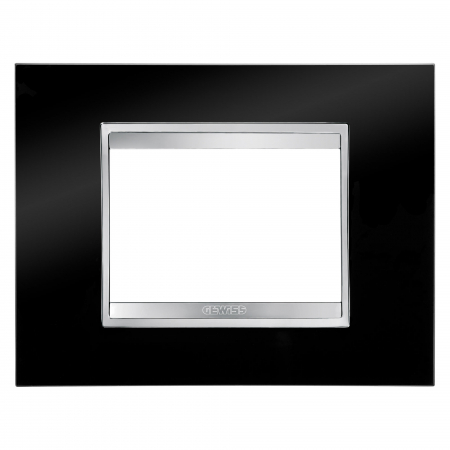 Prize si intrerupatoare - Rama Ornament 3M LUX Gewiss Chorus negru GW16203TN