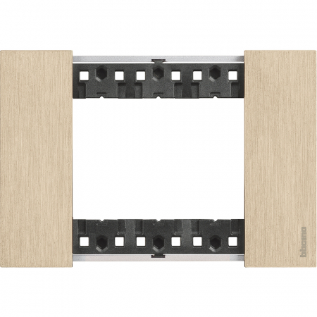 Bticino Living Now - Rama ornament 3M metal Living Now auriu KA4803ZW
