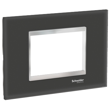 Rame ornament Easy Styl - Rama Ornament 3M sticla Schneider Eazy Styl negru/crom LMR7933038