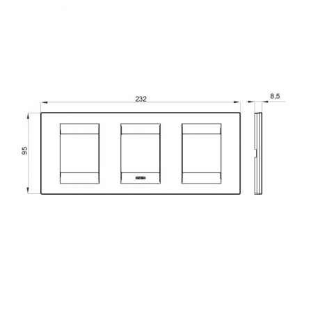 Rama Ornament 3P GEO Gewiss Chorus teal GW16426VZ [1]