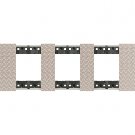 Bticino Living Now - Rama ornament 3P Living Now optic KA4802M3MM