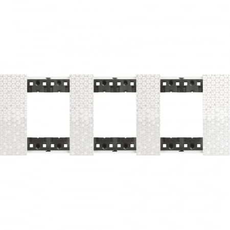 Bticino Living Now - Rama ornament 3P Living Now pixel KA4802M3MW