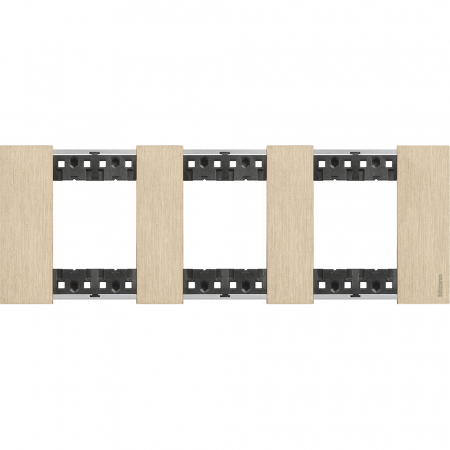 Bticino Living Now - Rama ornament 3P metal Living Now auriu KA4802M3ZW