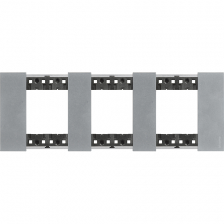 Bticino Living Now - Rama ornament 3P metal Living Now moon KA4802M3NW