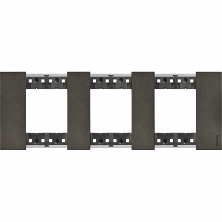 Bticino Living Now - Rama ornament 3P metal Living Now space KA4802M3NG