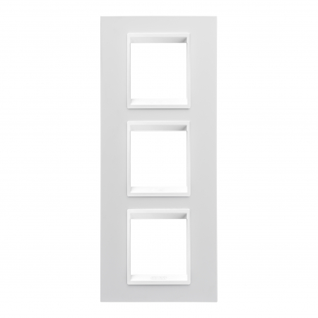 Rame ornament Chorus - Rama Ornament 3P verticala LUX Gewiss Chorus monocrom alb GW16227YB