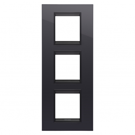 Rame ornament Chorus - Rama Ornament 3P verticala LUX Gewiss Chorus monocrom negru GW16227YN
