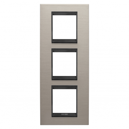 Gewiss Chorus - Rama Ornament 3P verticala metal LUX Gewiss Chorus aluminiu lavy GW16227WS