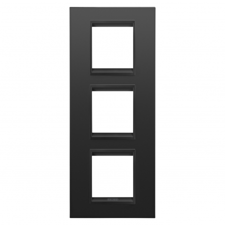 Rame ornament Chorus - Rama Ornament 3P verticala metal LUX Gewiss Chorus negru satinat GW16227XM
