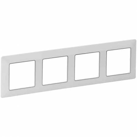 Rame ornament Valena Life - Rama ornament 4 posturi Legrand Valena Life alb/crom 754034