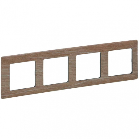 Legrand Valena Life - Rama ornament 4 posturi Legrand Valena Life lemn deschis 754184