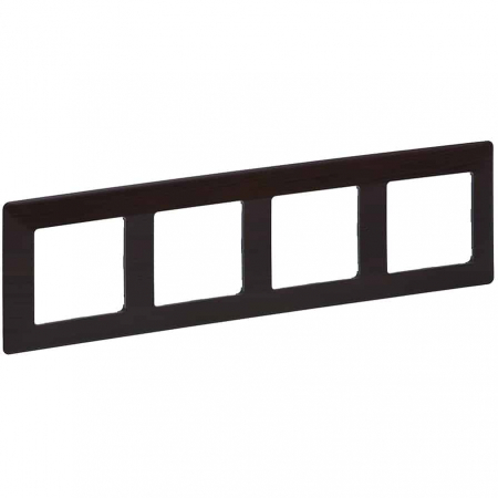 Legrand Valena Life - Rama ornament 4 posturi Legrand Valena Life lemn inchis 754174