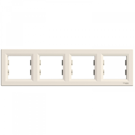 Prize si intrerupatoare - Rama Ornament 4 posturi  Schneider Asfora crem EPH5800423