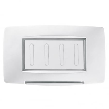 Prize si intrerupatoare - Rama Ornament 4M Gewiss Chorus IP55 alb GW16704TB