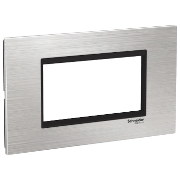 Rame ornament Easy Styl - Rama Ornament 4M inox Schneider Eazy Styl argintiu/negru LMR7664031