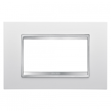 Prize si intrerupatoare - Rama Ornament 4M LUX Gewiss Chorus  alb GW16204TB