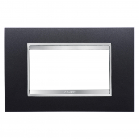 Prize si intrerupatoare - Rama Ornament 4M LUX Gewiss Chorus ardezie GW16204VA