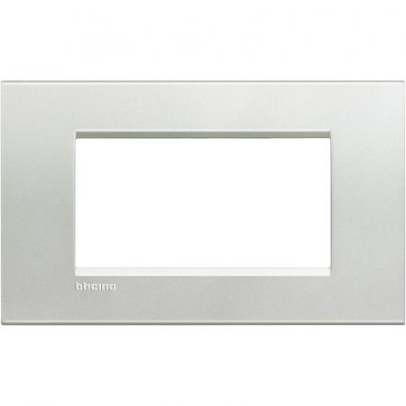 Prize si intrerupatoare - Rama Ornament 4M metal Living Light Bticino Argintiu LNA4804AG
