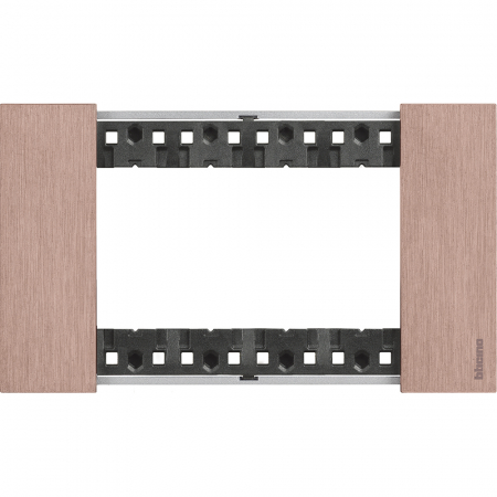Bticino Living Now - Rama ornament 4M metal Living Now cupru KA4804ZM