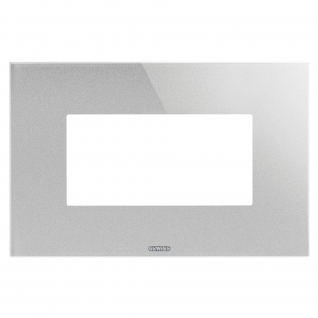Prize si intrerupatoare - Rama Ornament 4M sticla ICE Gewiss Chorus titan GW16904CT