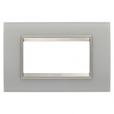 Prize si intrerupatoare - Rama Ornament 4M sticla LUX Gewiss Chorus reflexie naturala GW16204GT