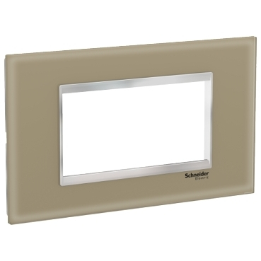 Schneider Easy Styl - Rama Ornament 4M sticla Schneider Eazy Styl maro deschis/crom LMR7924038