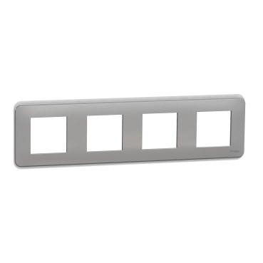 Prize si intrerupatoare - Rama Ornament 4P Schneider Unica Pro aluminiu NU400830