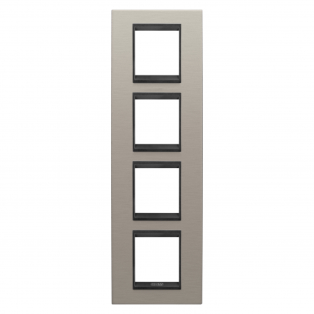 Gewiss Chorus - Rama Ornament 4P verticala metal LUX Gewiss Chorus aluminiu lavy GW16229WS