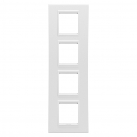 Gewiss Chorus - Rama Ornament 4P verticala metal LUX Gewiss Chorus monocrom alb satinat GW16229XW
