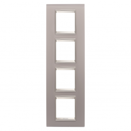 Gewiss Chorus - Rama Ornament 4P verticala sticla LUX Gewiss Chorus gri perlat GW16229GP