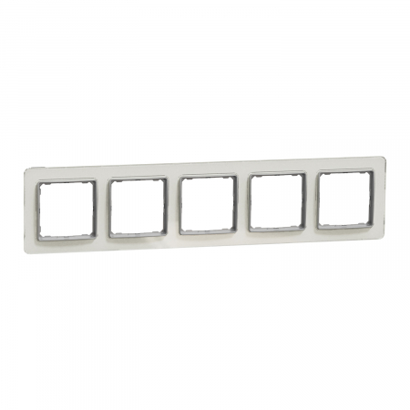 Rame ornament Sedna - Rama Ornament 5 posturi Schneider Sedna sticla alba SDD360805