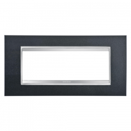 Prize si intrerupatoare - Rama Ornament 6M LUX Gewiss Chorus ardezie GW16206VA