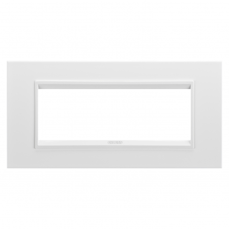 Prize si intrerupatoare - Rama Ornament 6M LUX Gewiss Chorus monocrom alb GW16206YB