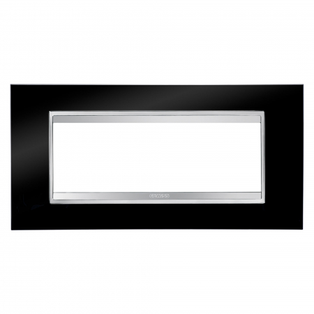 Prize si intrerupatoare - Rama Ornament 6M LUX Gewiss Chorus negru GW16206TN
