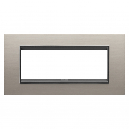 Prize si intrerupatoare - Rama Ornament 6M metal LUX Gewiss Chorus aluminiu lavy GW16206WS