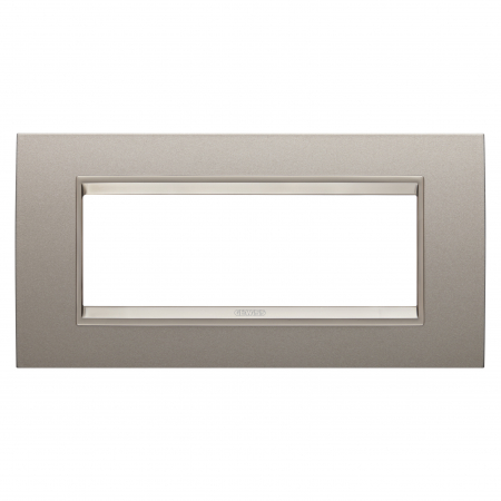 Prize si intrerupatoare - Rama Ornament 6M metal LUX Gewiss Chorus bronz perlat GW16206XP