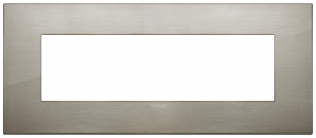 Prize si intrerupatoare - Rama Ornament 7M metal Vimar Arke inox periat 19657.08