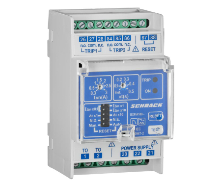 Distributie si comanda electrica - Releu diferential tip A fara display de la 30mA la 3A Schrack BXFIA100