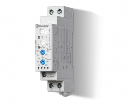 Relee - Releu monitorizare tensiune monofazic 10A reglabil Finder 701182302022