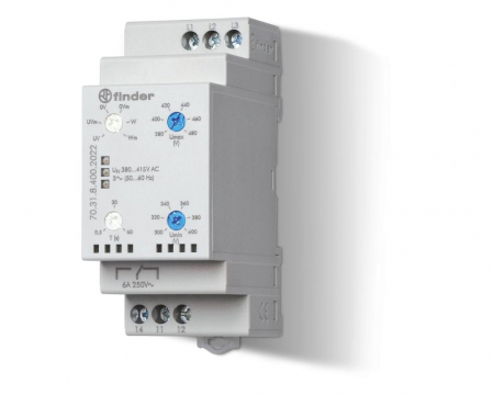 Relee - Releu monitorizare tensiune trifazic 6A succesiune faze Finder 703184002022