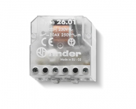 Relee - Releu pas cu pas (teleruptor) 2 secvente 10A 1ND 230V Finder 260182300000