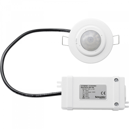 Senzori - Senzor miscare tip spot 360 grade 2A 1000W IP20 Schneider CCT56P001