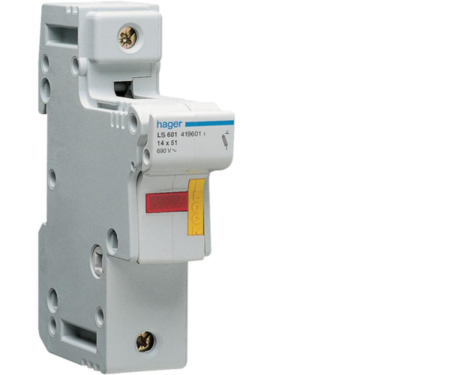 Distributie si comanda electrica - Separator cu fuzibil 1P 50A 14X51mm Hager LS601
