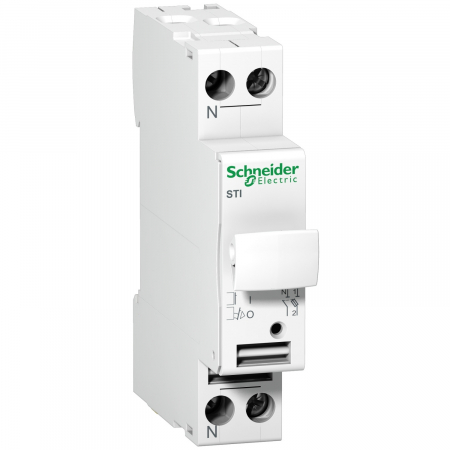 Separatoare de sarcina - Separator cu fuzibil 1P+N 25A 10X38mm Schneider A9N15646