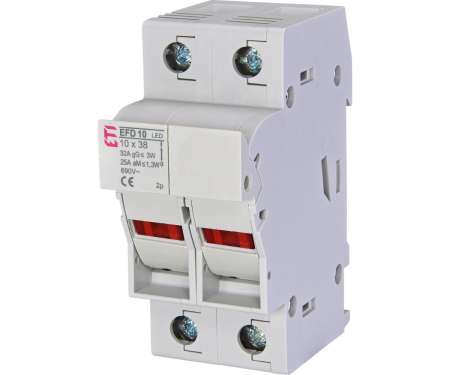Separatoare de sarcina - Separator cu fuzibil 2P led 32A 10X38mm Eti 002540013